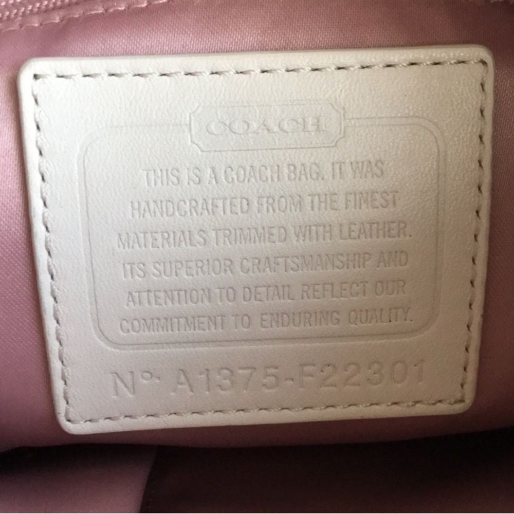 Coach Kristin Signature Shoulder Handbag Hobo Purse (Champagne) - Picture 8 of 9